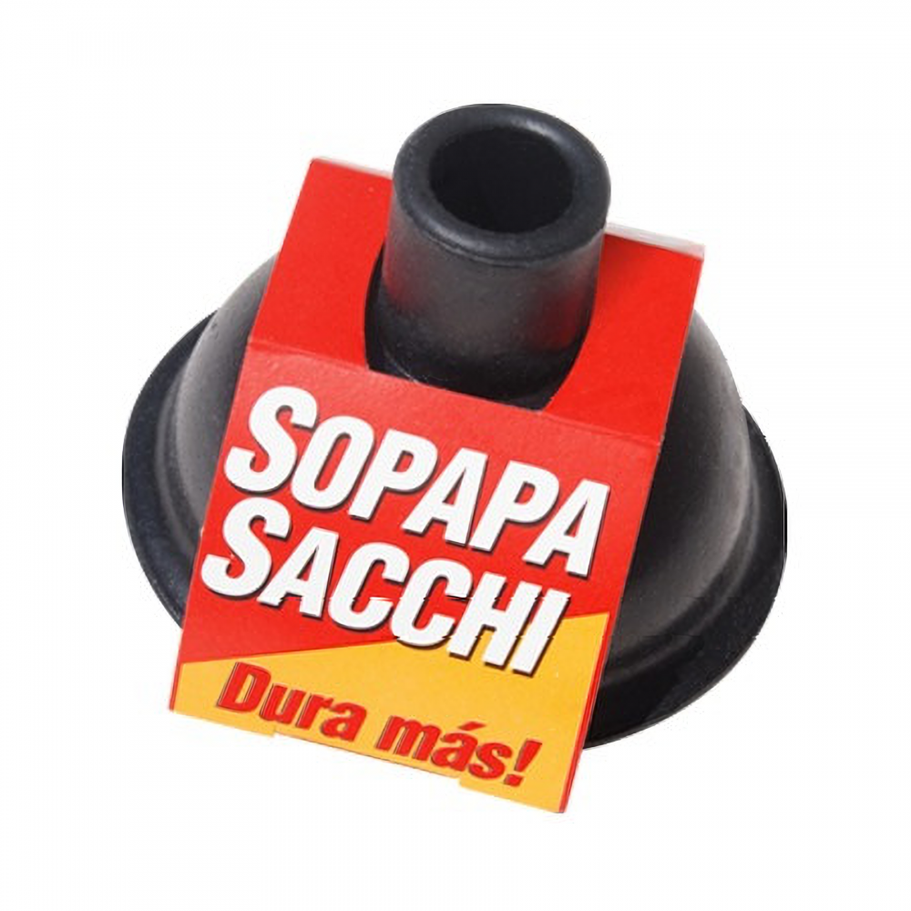 SACCHI SOPAPA DE GOMA NEGRA