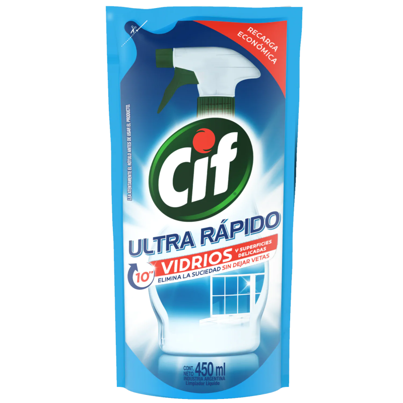 CIF LIMPIADOR VIDRIO SACHET 450ML