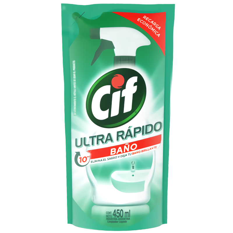 CIF LIMPIADOR BAÑO SACHET 450ML