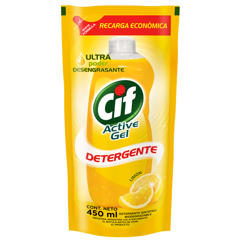 CIF DETERGENTE 450ML SACHET LIMON