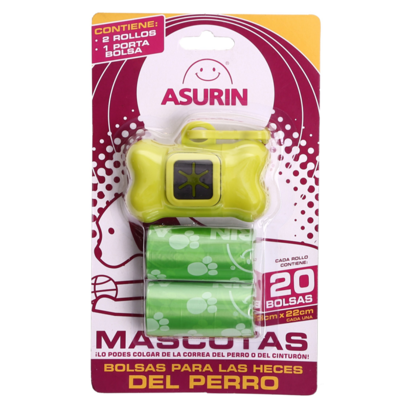 ASURIN BOLSA MASCOTA + DISPENSER