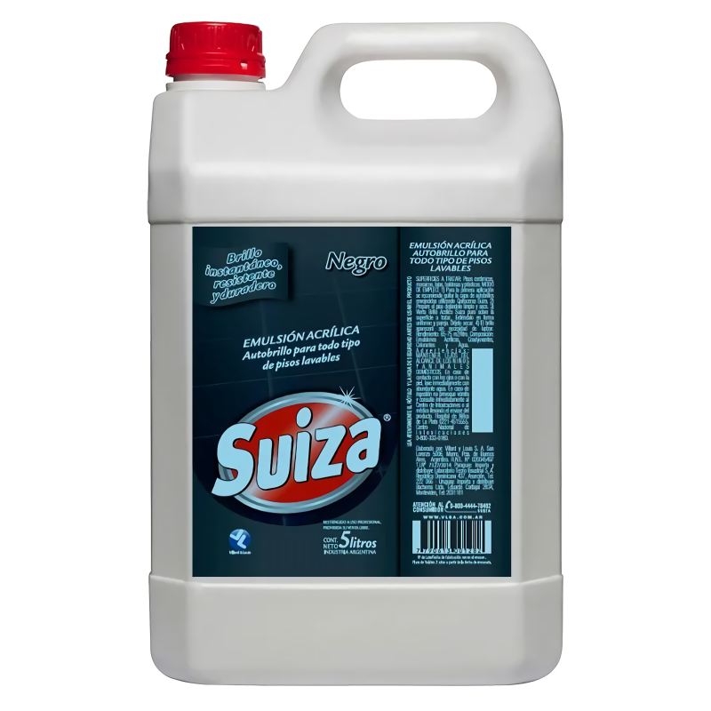 SUIZA CERA ACRILICA 5L NEGRA