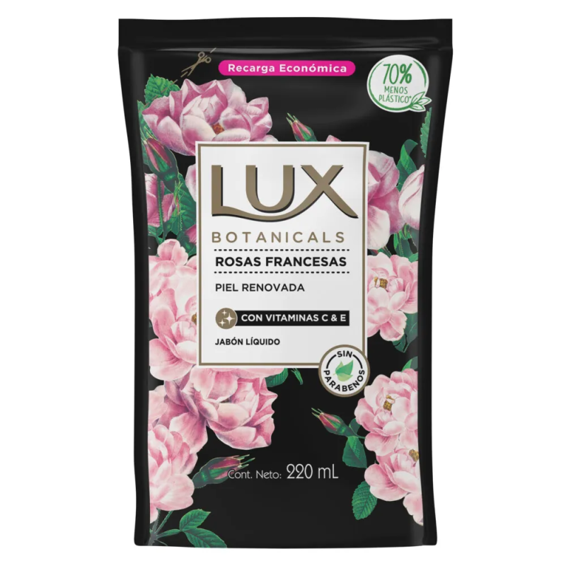 LUX JABON LIQUIDO 220ML ROSAS FRANCESAS