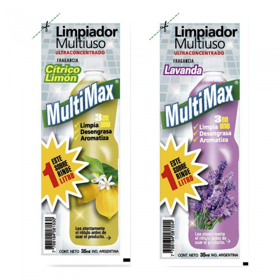 MULTIMAX LIMPIADOR  CONCENTRADO LIQUIDO (RINDE 1L)