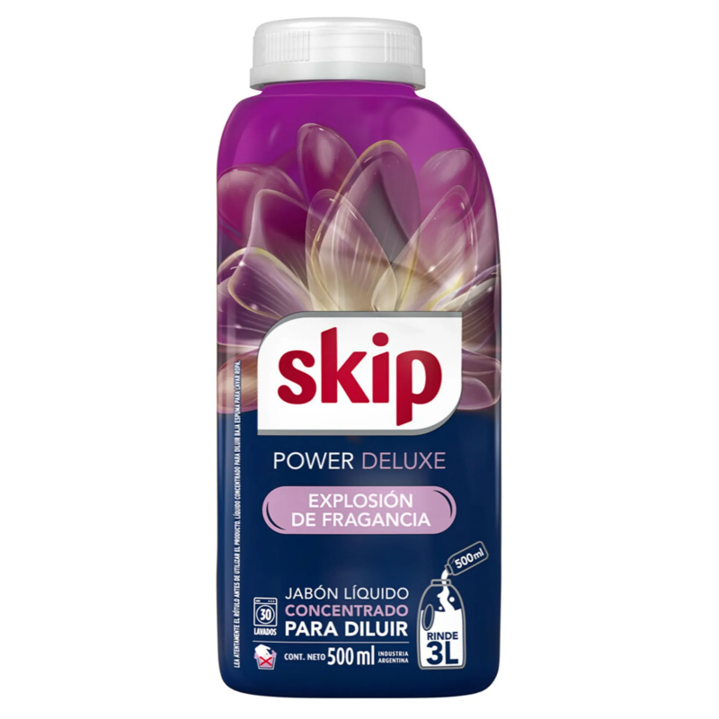 SKIP JABON LIQUIDO 500ML POWER DELUXE (RINDE 3L)