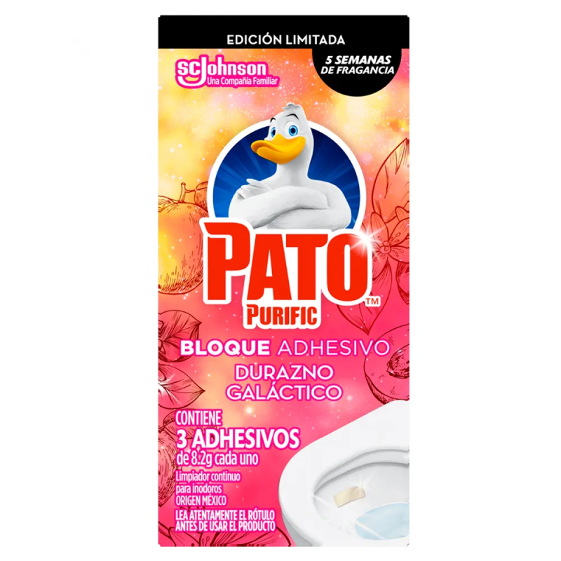 PATO PURIFIC LIMPIADOR ADHESIVOS DURAZNO GALACTICO