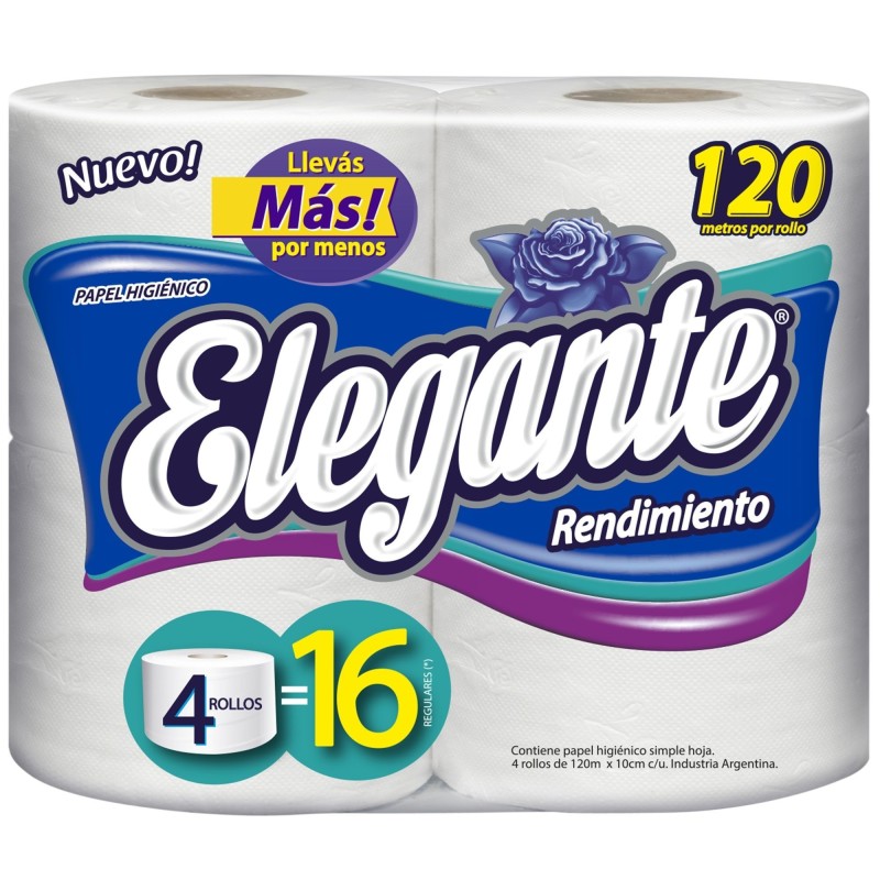 ELEGANTE HIGIENICO 4U 120M PREMIUM (COD-901)