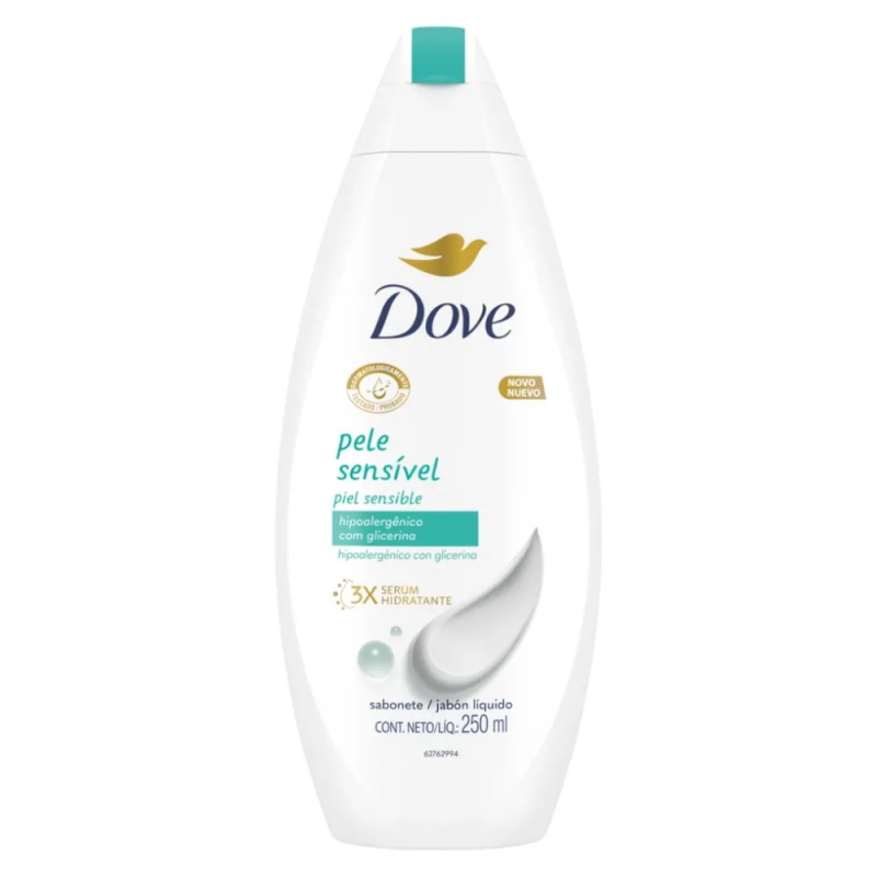 DOVE JABON LIQUIDO 250ML PIEL SENSIBLE