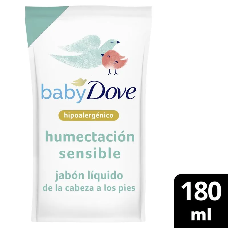 DOVE BABY JABON LIQUIDO 180ML SENSIBLE