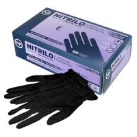 NP GUANTE NITRILO 100U NEGRO/LAVANDA