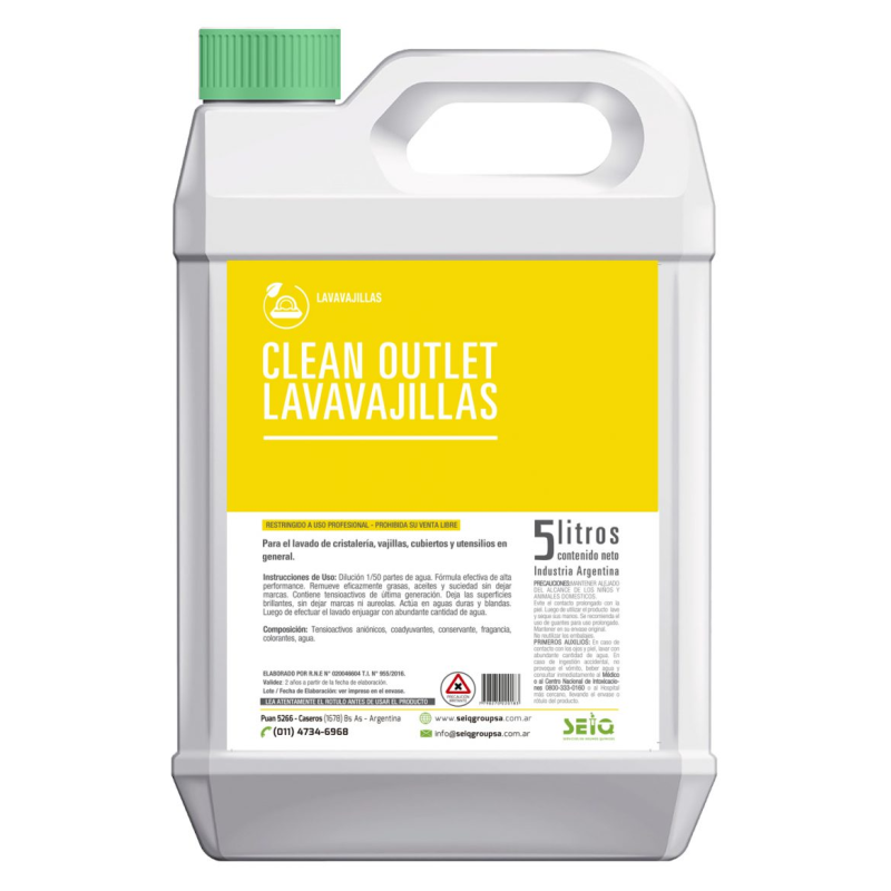 SEIQ DETERGENTE CLEAN OUTLET 5L
