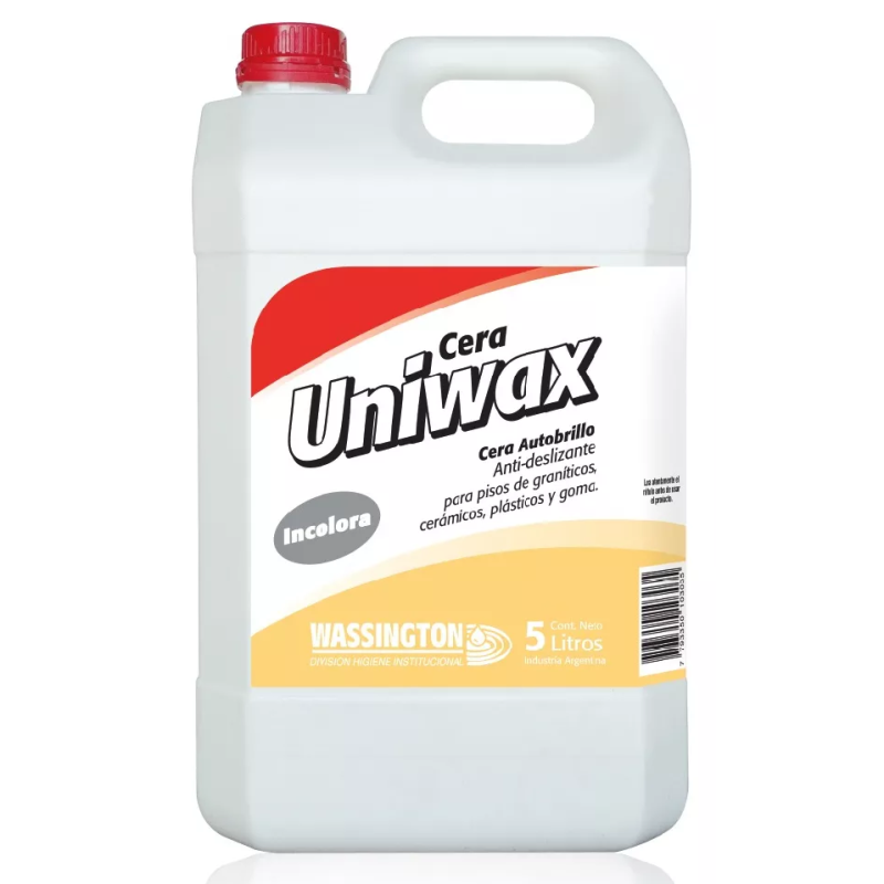 WASSINGTON UNIWAX CERA AUTOBRILLO 5L INCOLORO