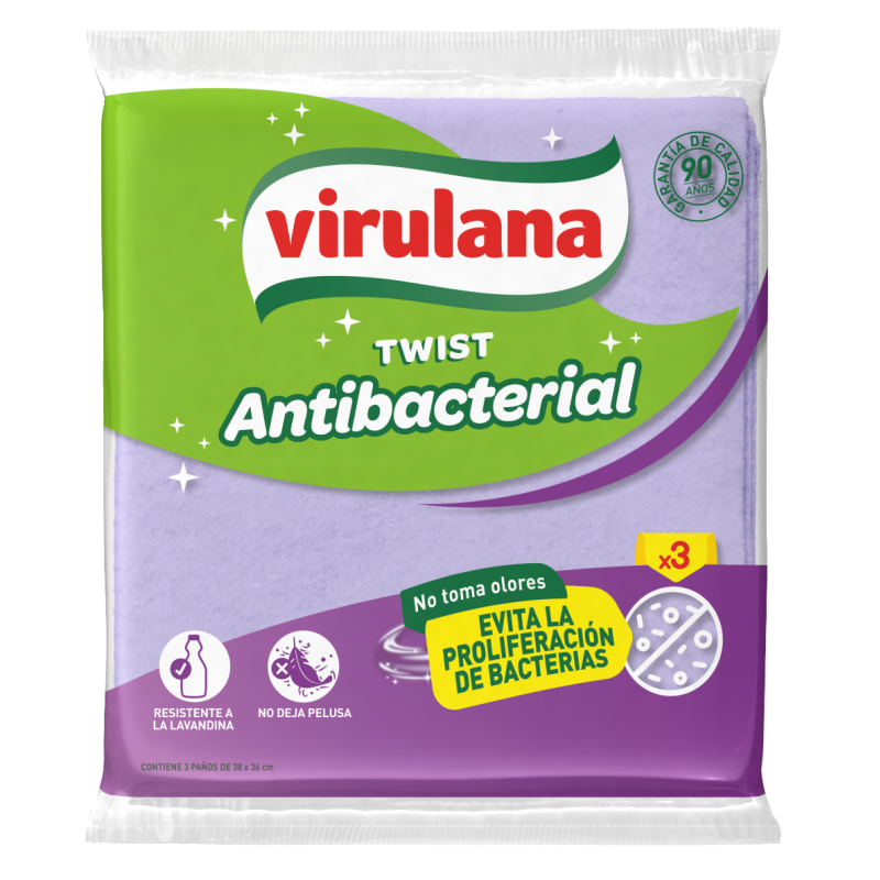 VIRULANA PAÑO ANTIBACTERIAL 3U