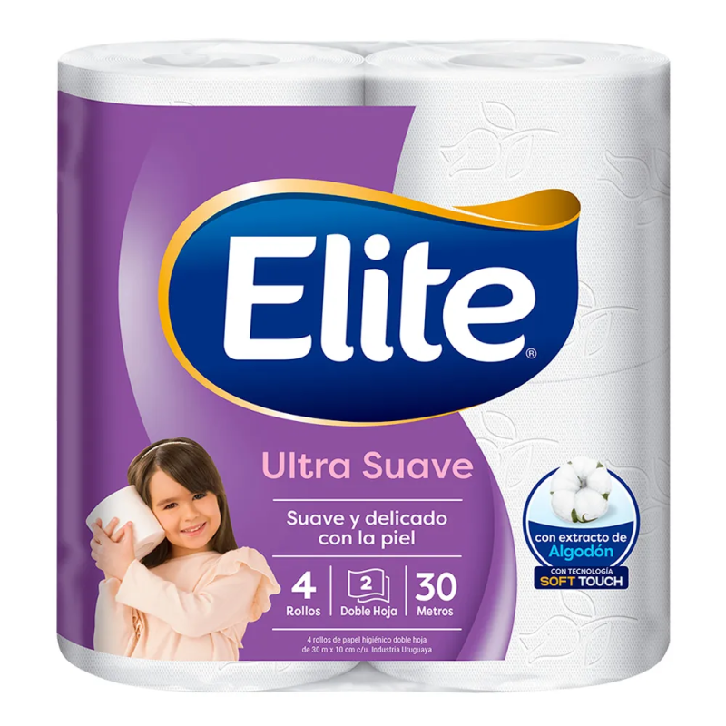 ELITE HIGIENICO DOBLE HOJA ULTRA 4U 30M