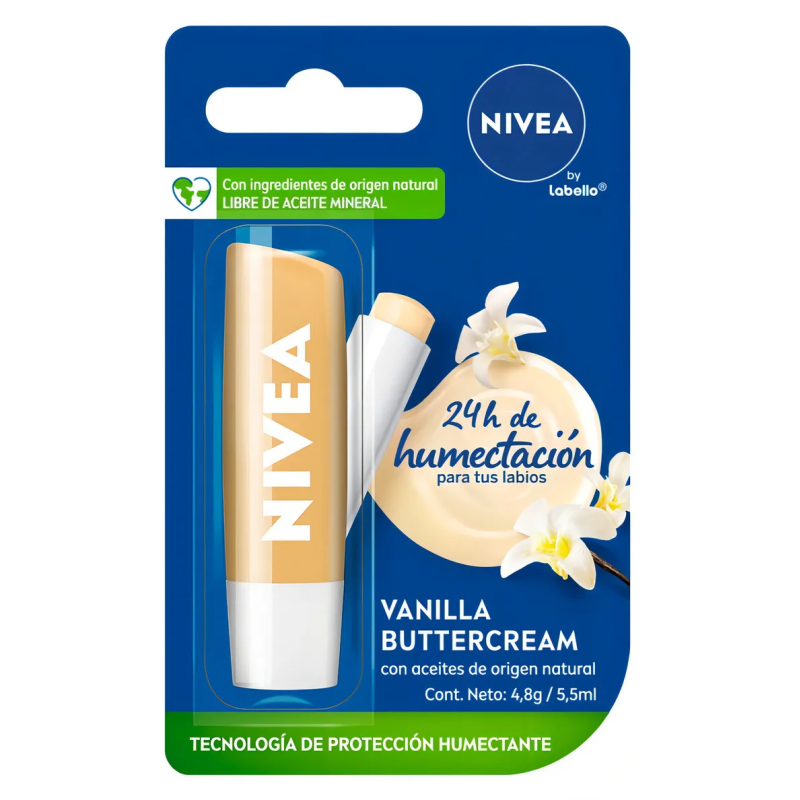 NIVEA LABELLO PROTECTOR LABIOS VAINILLA 4.8G