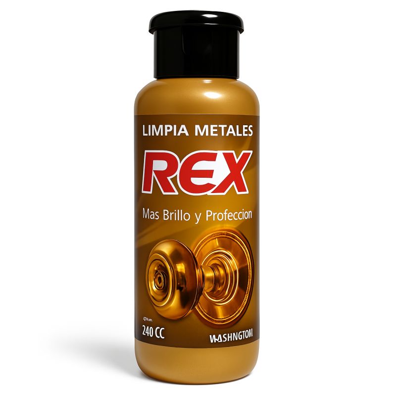 REX LIMPIA METALES 250CC BRILLO Y PROTECCION