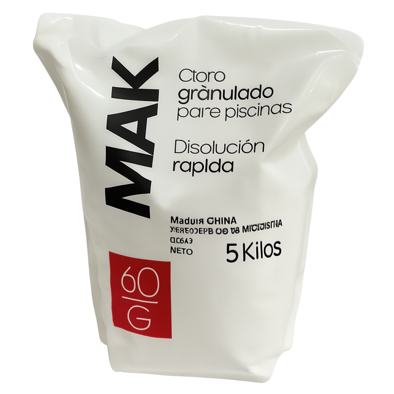 MAK CLORO GRANULADO 5KG 60G RAPIDO