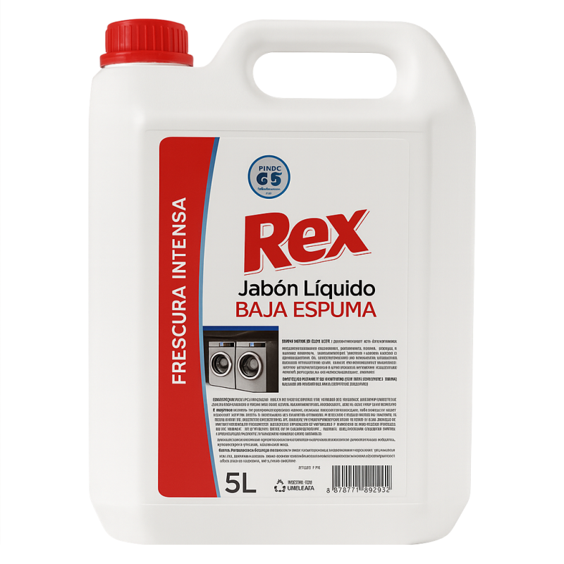 REX JABON LIQUIDO ROPA 5L BAJA ESPUMA