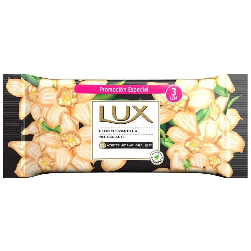 LUX JABON TOCADOR 3X125G FLOR DE VAINILLA