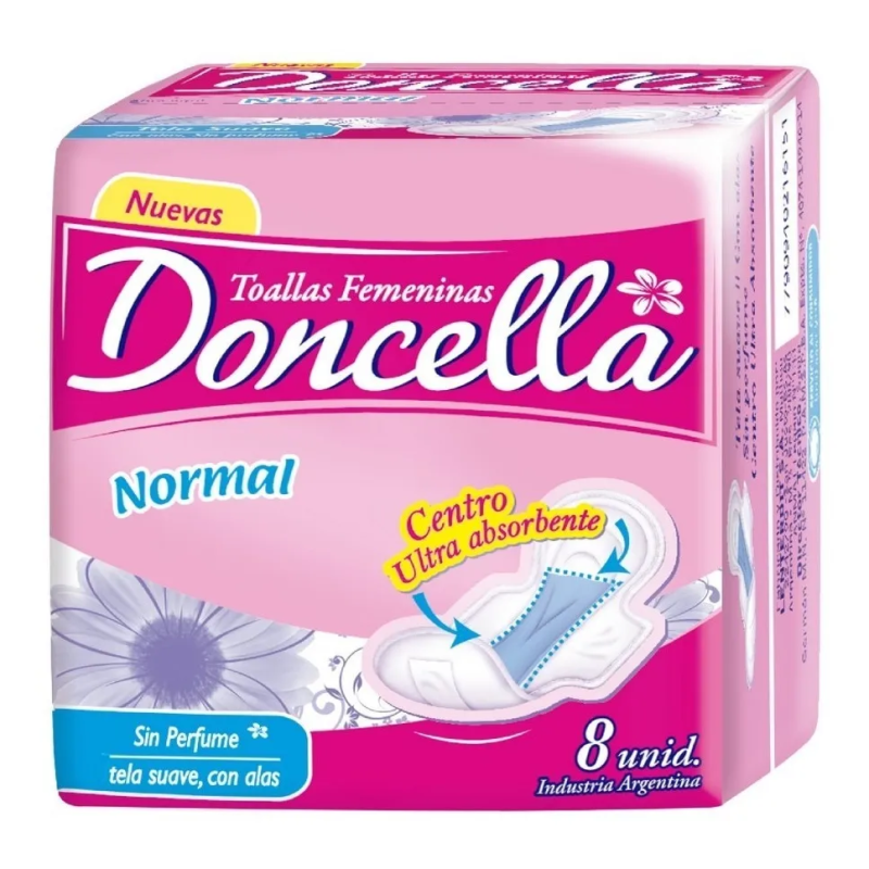 DONCELLA TOALLITAS POCKET C/ALAS SIN PERFUME