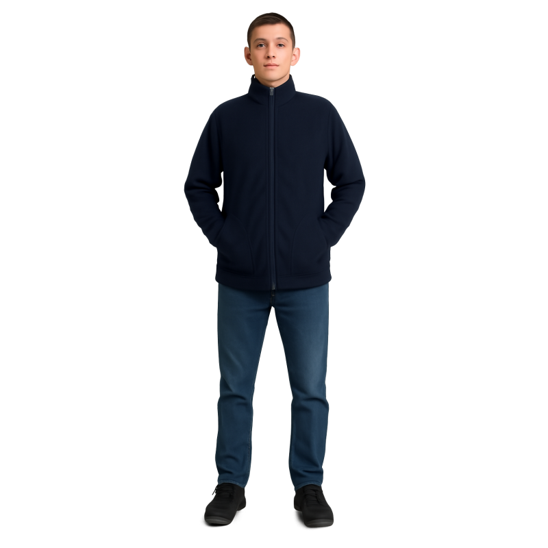 AIRE LIBRE CARDIGAN POLAR AZUL MASCULINO