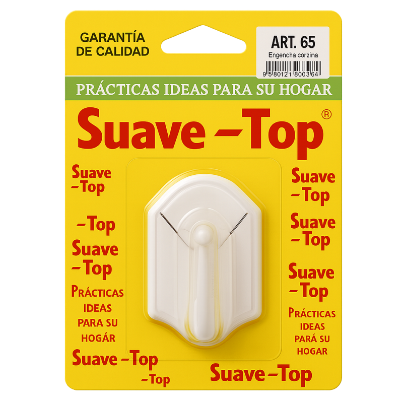 SUAVE-TOP PERCHA EXTRA GRANDE BLANCA 1U 7,5CM (COD-65)