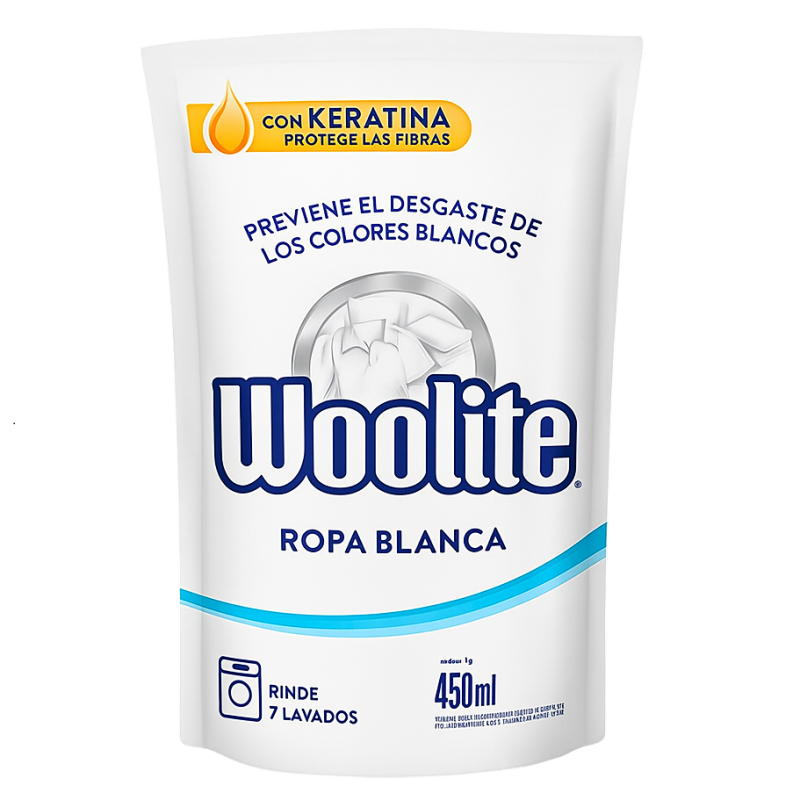 WOOLITE JABON LIQUIDO 450ML ROPA BLANCA