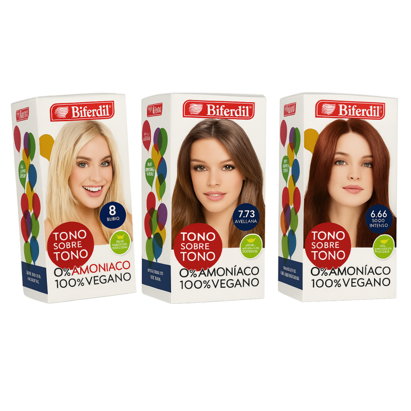 BIFERDIL TINTURA KIT TONO SOBRE TONO