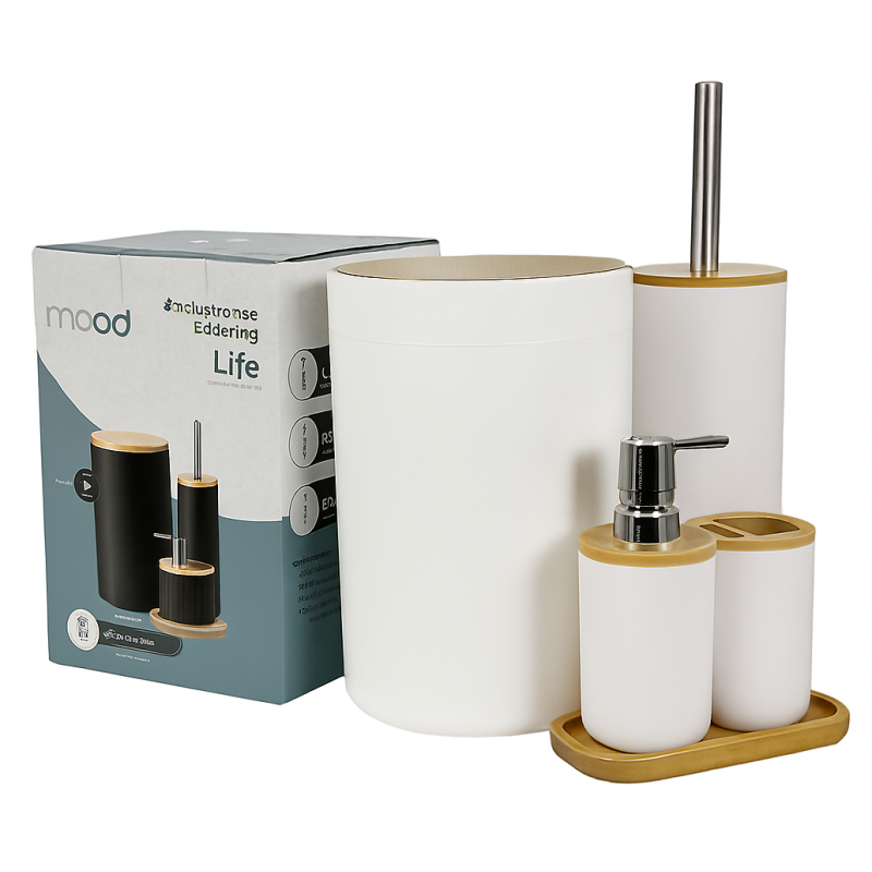 NOBRE KIT DE BAÑO 5 PIEZAS BLANCO