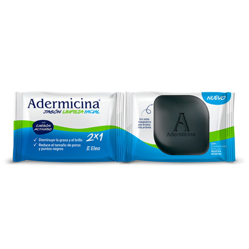 ADERMICINA JABON FACIAL CARBON 2U 65G