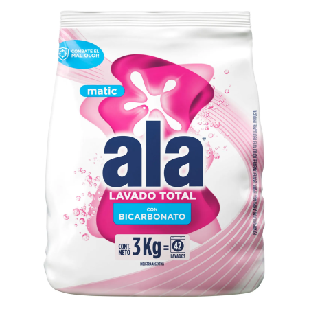 ALA JABON POLVO MATIC 3KG BICARBONATO