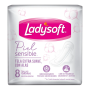 LADYSOFT TOALLA 8U SENSIBLE C/ALAS SUAVE