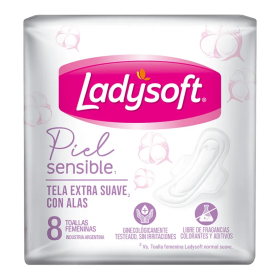 LADYSOFT TOALLA 8U SENSIBLE C/ALAS SUAVE LADYSOFT TOALLA 8U SENSIBLE C/ALAS SUAVE