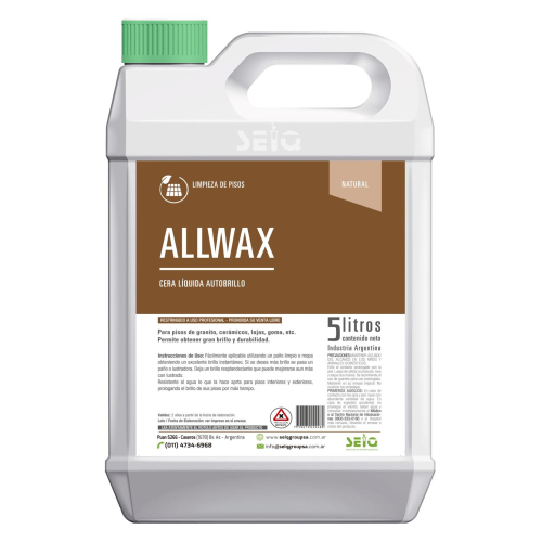 SEIQ ALLWAX AUTOBRILLO ACRILICA 5L INCOLORA