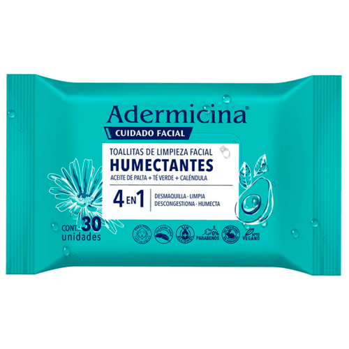 ADERMICINA DESMAQUILLANTE TOALLITAS 30U 4EN1