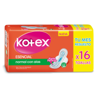 KOTEX TOALLA 16U ESENCIAL CON ALAS