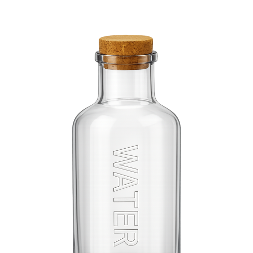 SINA BOTELLA VIDRIO 1L CON TAPON
