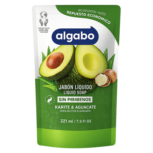 ALGABO JABON TOCADOR 220ML KARITE & AGUACATE
