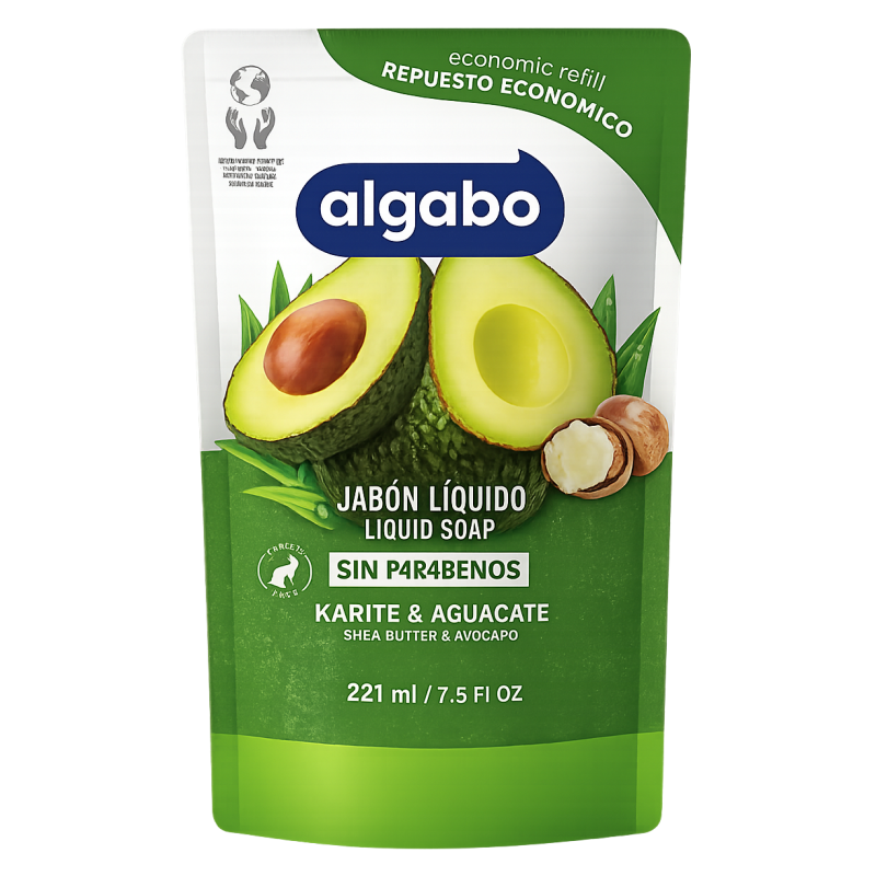 ALGABO JABON TOCADOR 220ML KARITE & AGUACATE