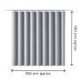 ONLYSUN CORTINA BAÑO 1,80CM X 1,80CM GRIS