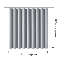 ONLYSUN CORTINA BAÑO 1,80CM X 1,80CM GRIS