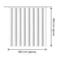 ONLYSUN CORTINA BAÑO 1,80CM X 1,80CM BLANCO