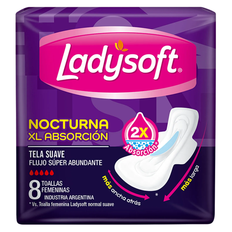 LADYSOFT TOALLA 8U NOCTURNA 8U XL