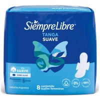 SIEMPRE LIBRE TOALLA TANGA 8U SUAVE