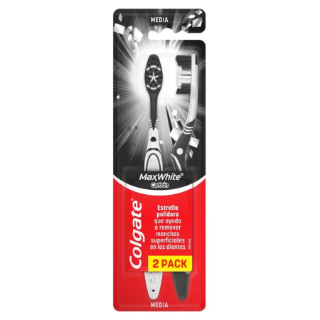 COLGATE CEPILLO MAX WHITE CARBON 2U