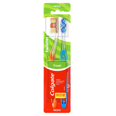 COLGATE CEPILLO DIENTES TWISTER 2U MEDIO