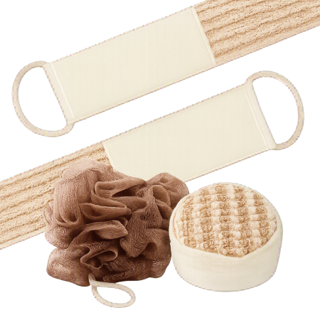 JUN MEI ESPONJA SET BAÑO 3U EXFOLIANTE