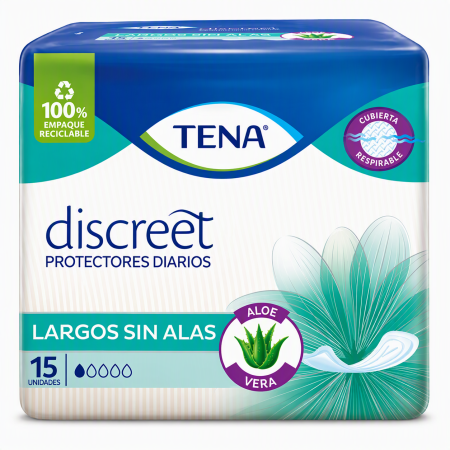 TENA DISCREET INCONTINENCIA 15U LARGOS SIN ALAS