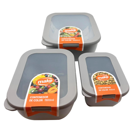 MAKE CONTENEDOR PLASTICO REFORZADO TAPA C/ GOMA
